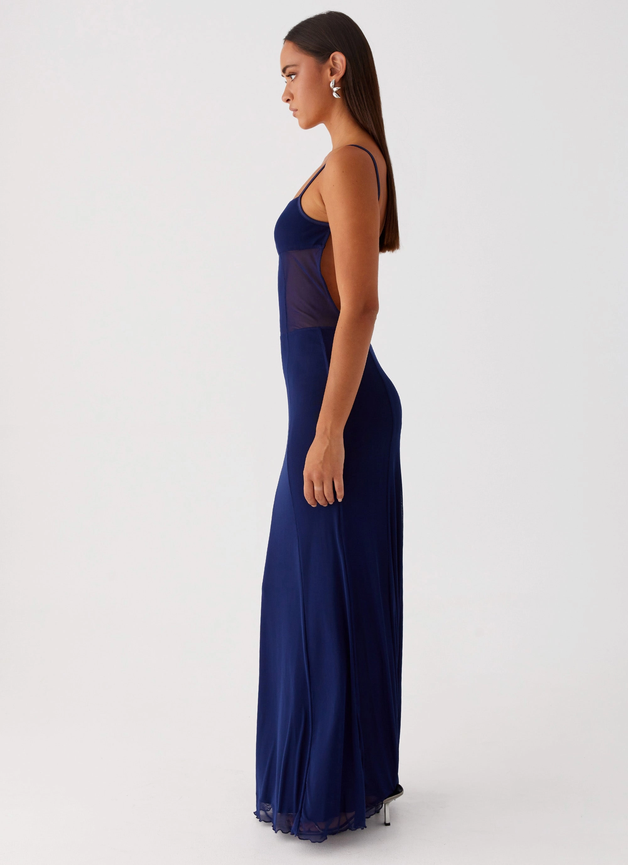 Miranda Maxi Dress - Navy Cloud Light Interchangeable-Detail
