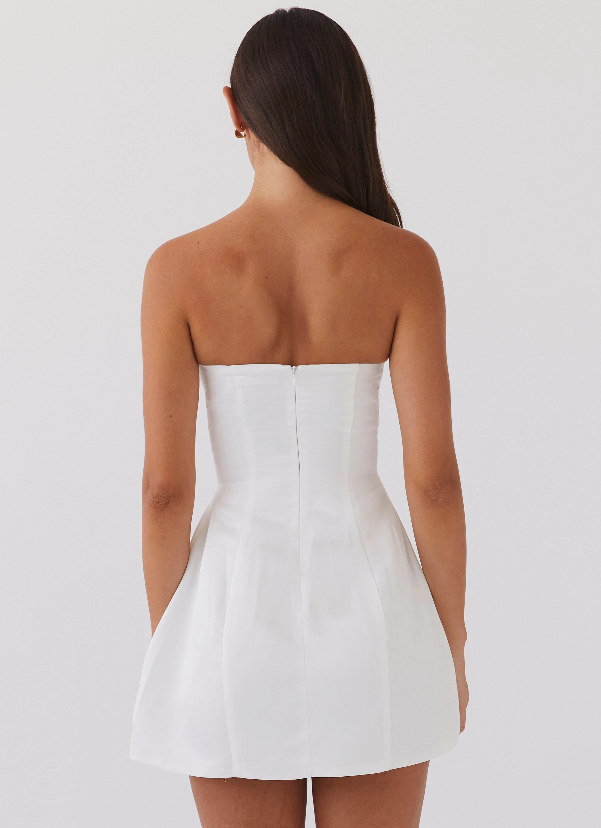 Airy Base Girl Crush Bow Mini Dress - White