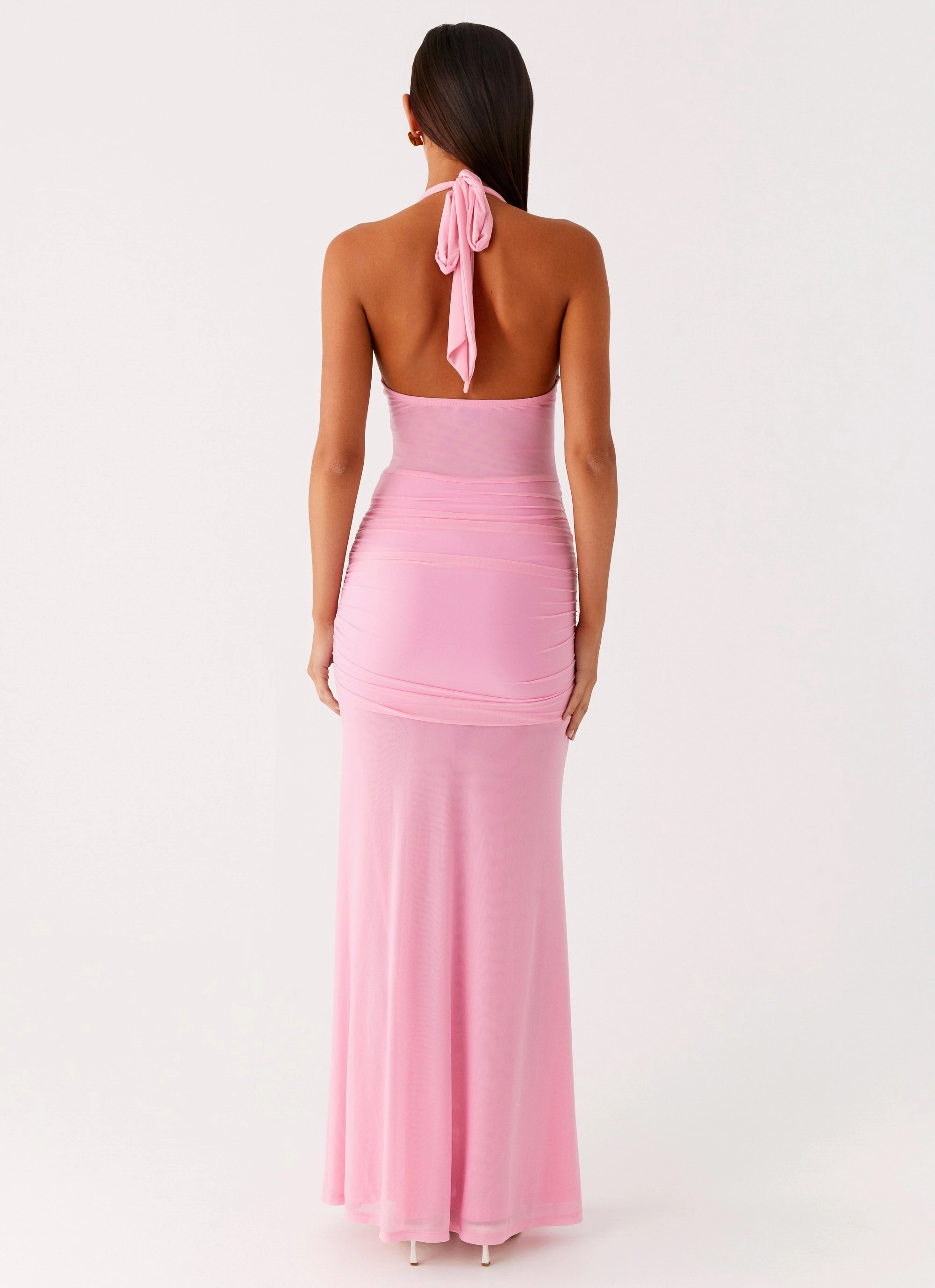 Miyah Halter Hardware Maxi Dress - Baby Pink Slim Form All Timewear
