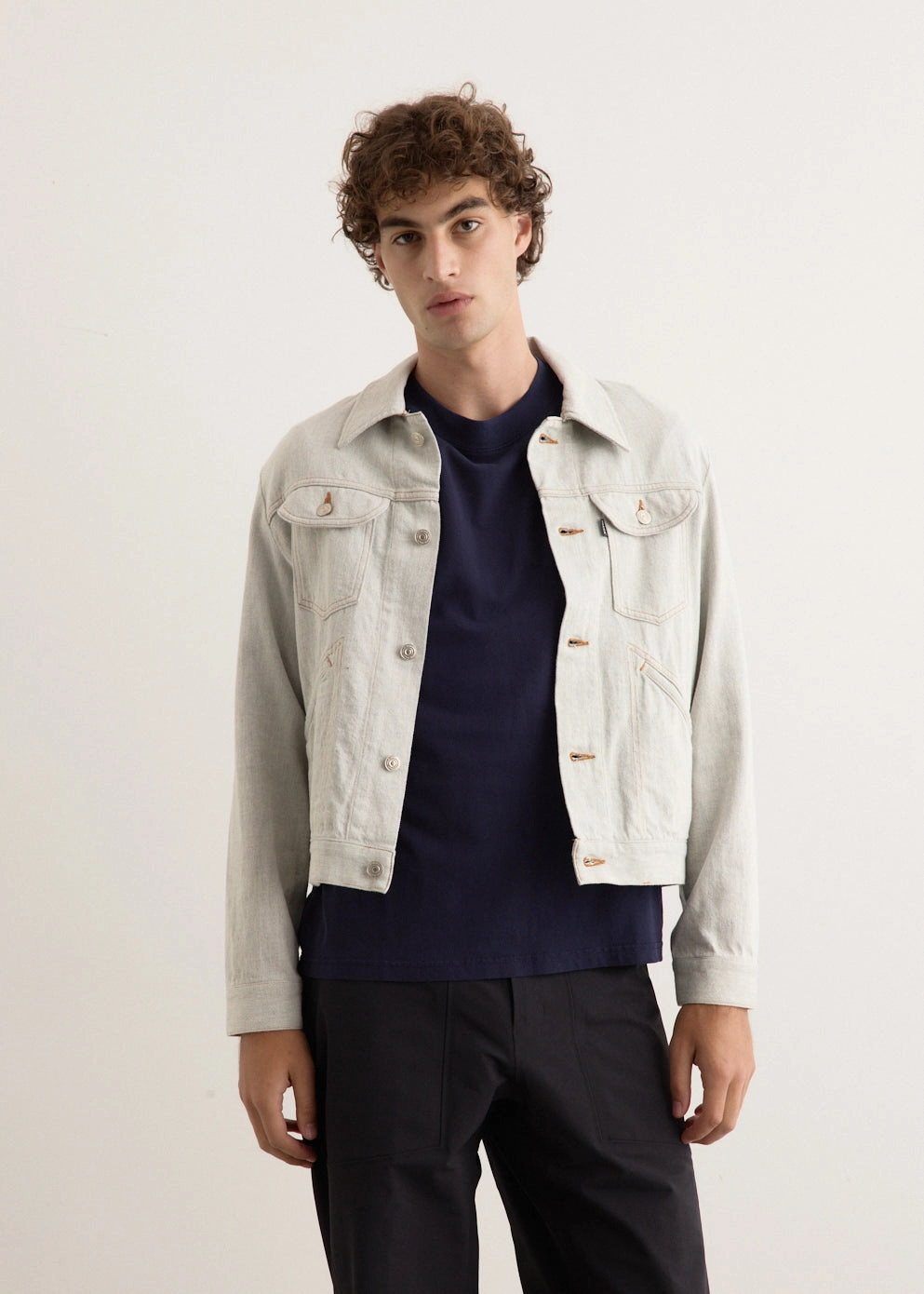 Model 20 Denim Jacket Non Restrictive Movement Cut Sleek Comfort