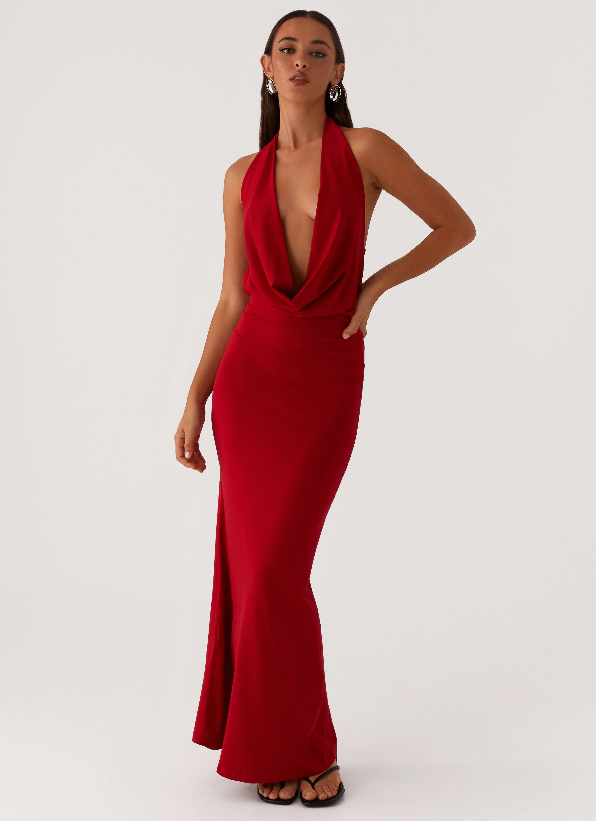 Dedicated Maxi Dress - Red Velvet-Sleeve Classic Cut