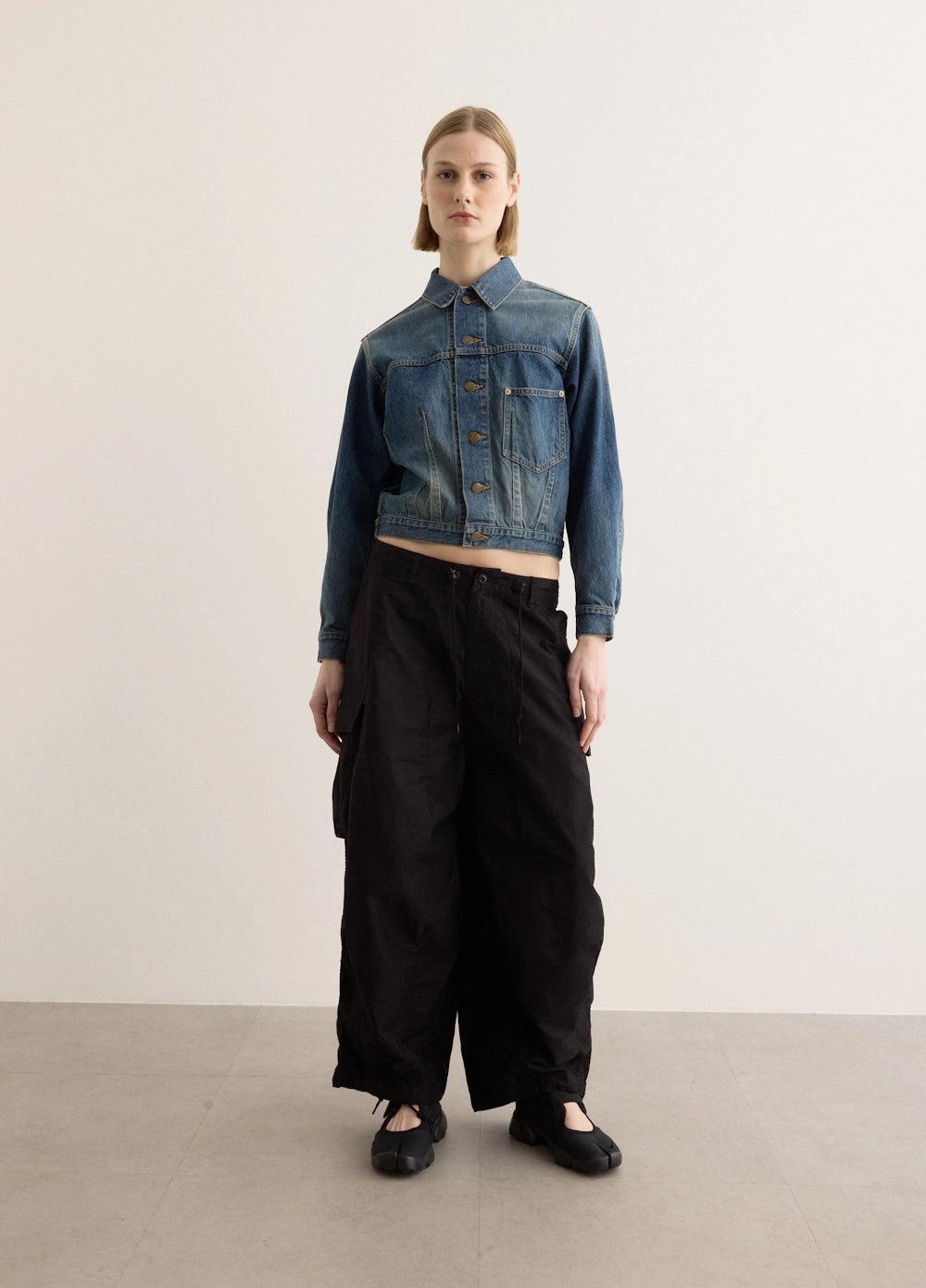 Darts Bottom Jean Jacket Seamless Bonding