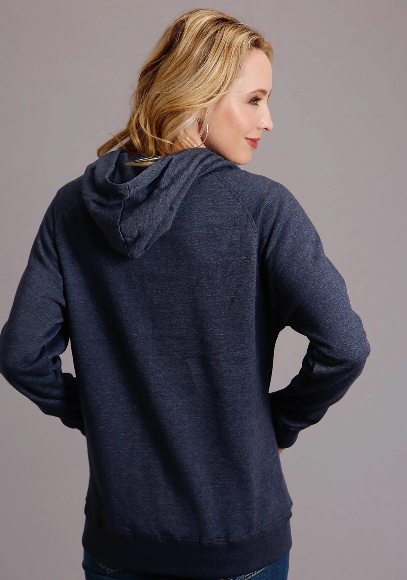 Warm & Soft Stetson Womens Navy Cotton Blend Original Usa Hoodie