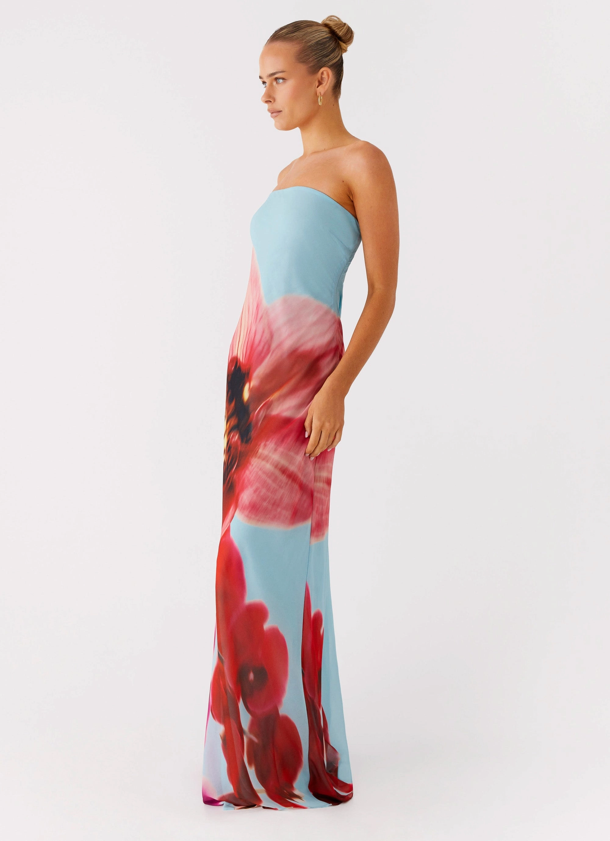 Amelle Maxi Dress - Turquoise Bloom Cozy Base Fashionable And Functional