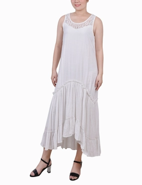 Sleeveless Tiered Maxi Dress Lounge Fit Blue Sky