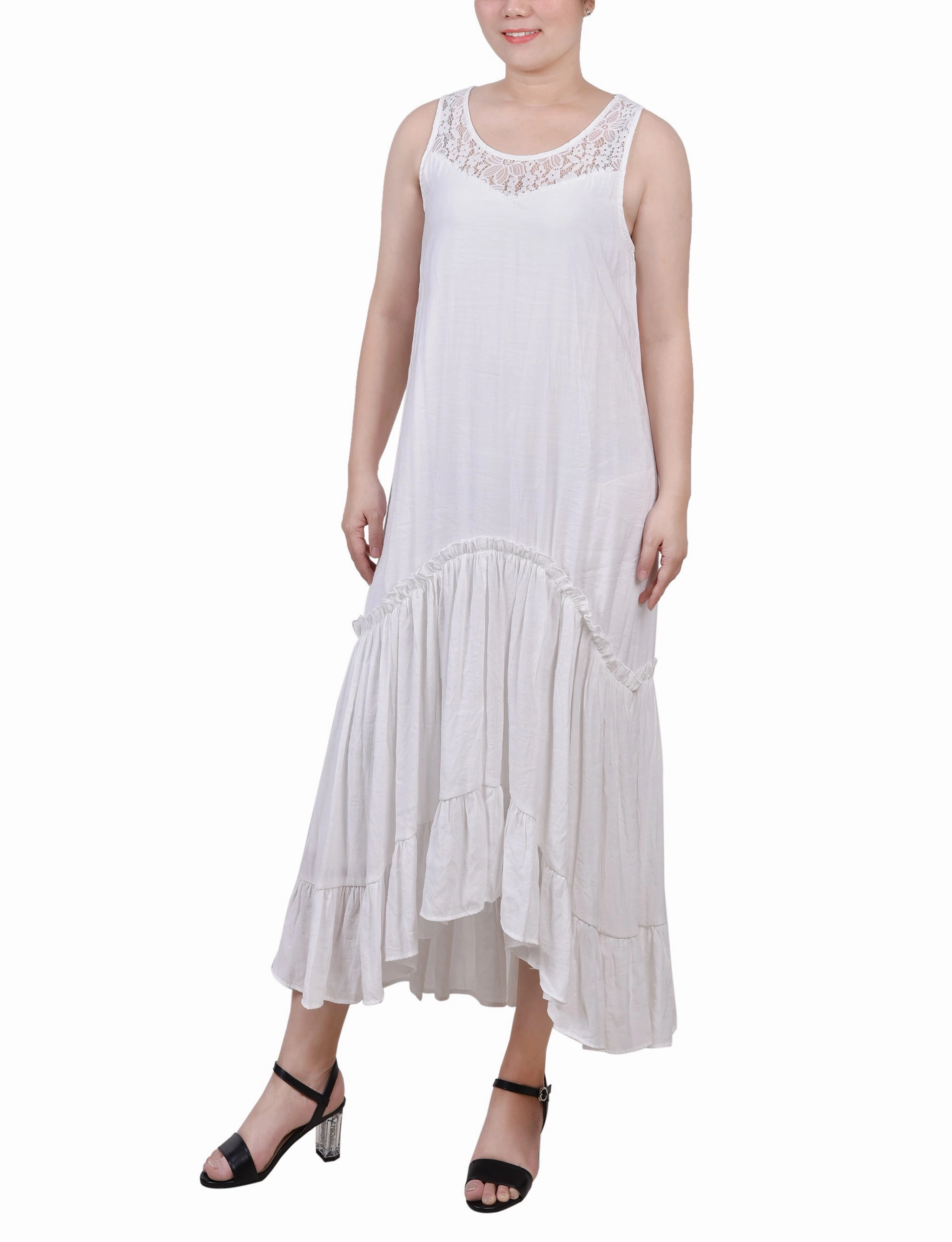 Soft Presence Lounge Moment Sleeveless Tiered Maxi Dress