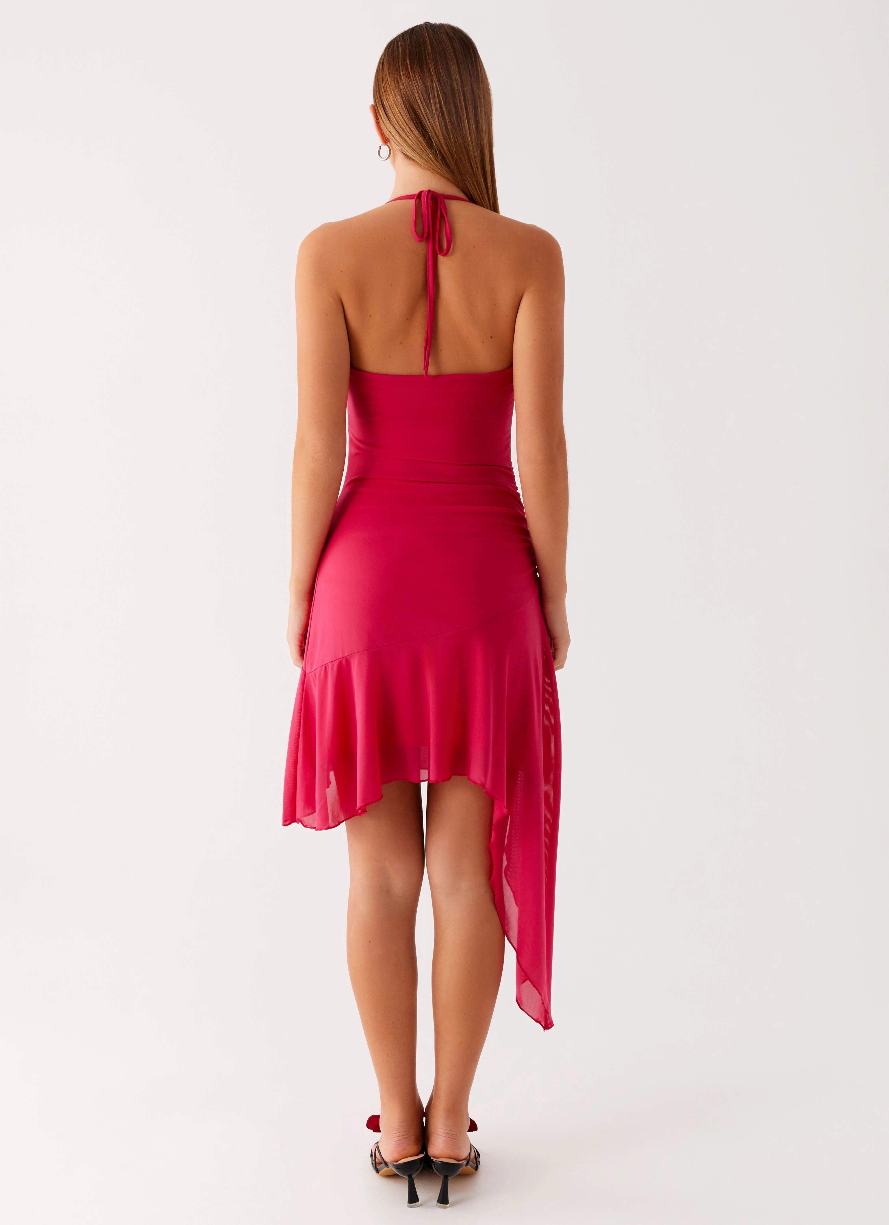 Mai Tai Mini Dress - Hot Pink cut out