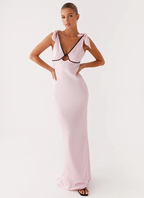 Romeo Maxi Dress - Pink Wrinkle-Free-Finish