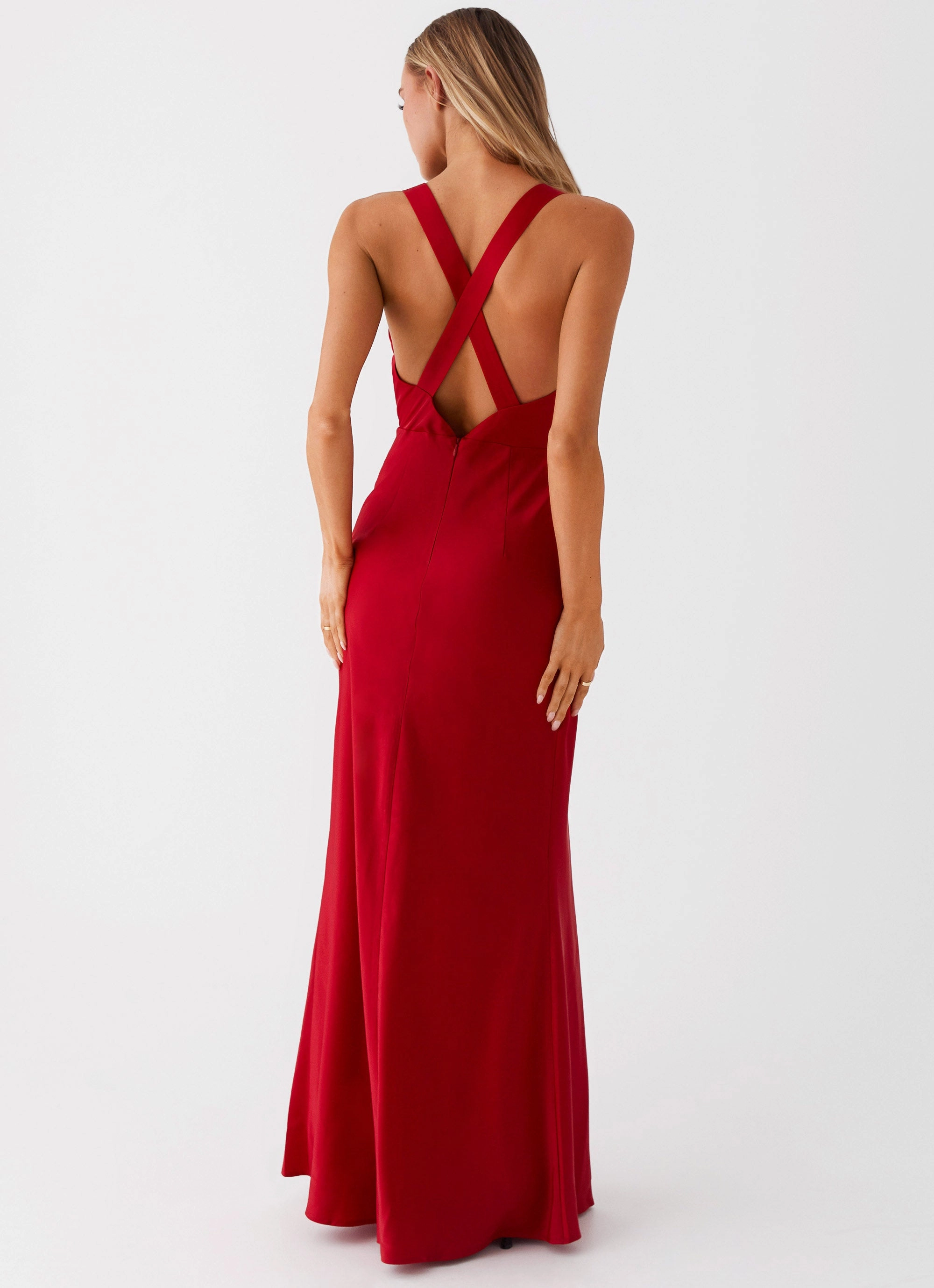 Slyvia Maxi Dress - Red Understated Elegance
