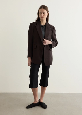 Oversized Classic Blazer Hooded Attachment