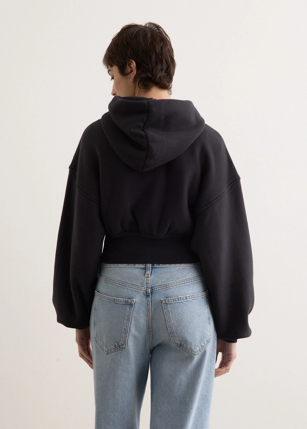 Cropped Zip Up Hoodie Functional Layer Piece Flexible Daily Fit