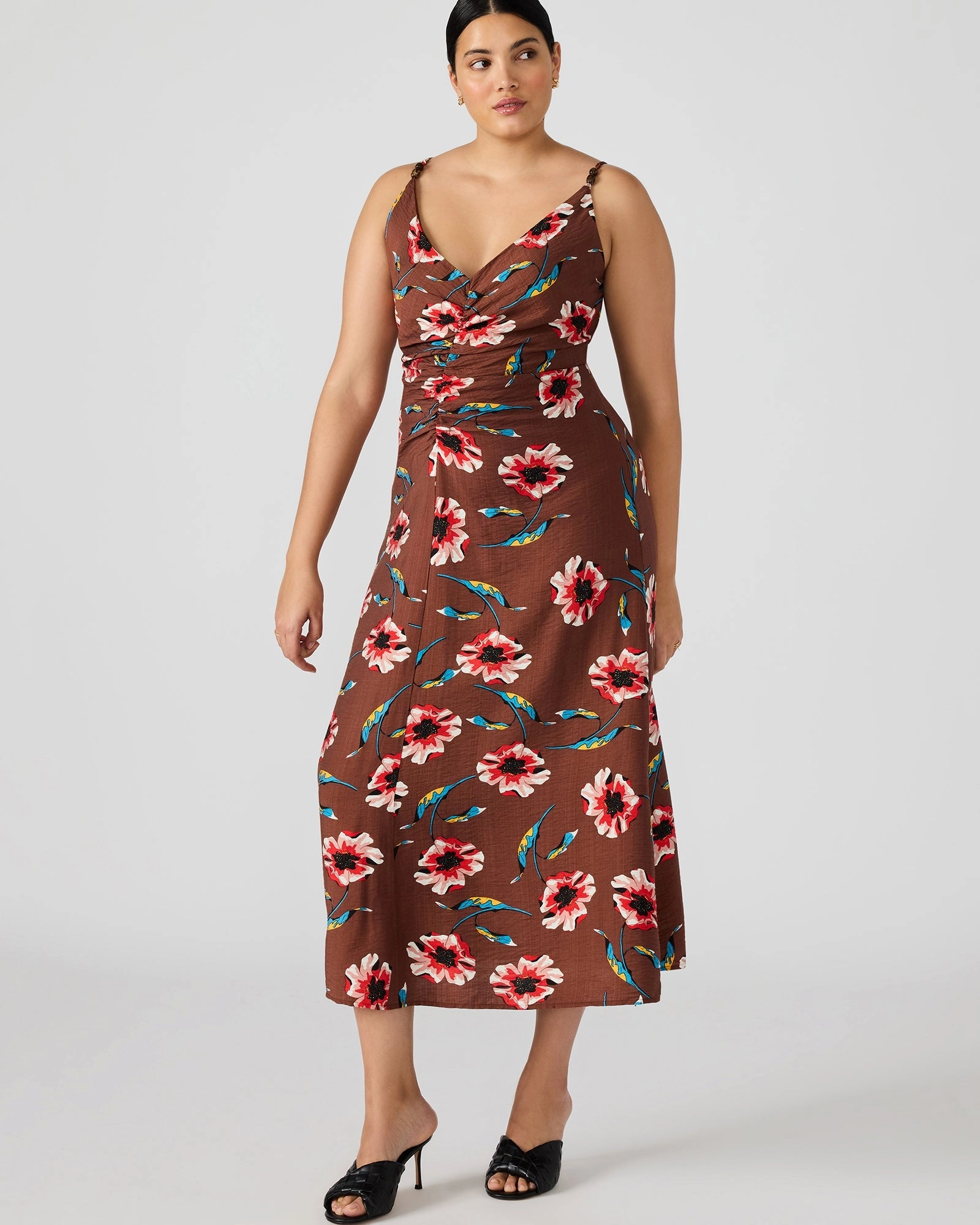 Monroe Dress in Brown Trendy midi dress