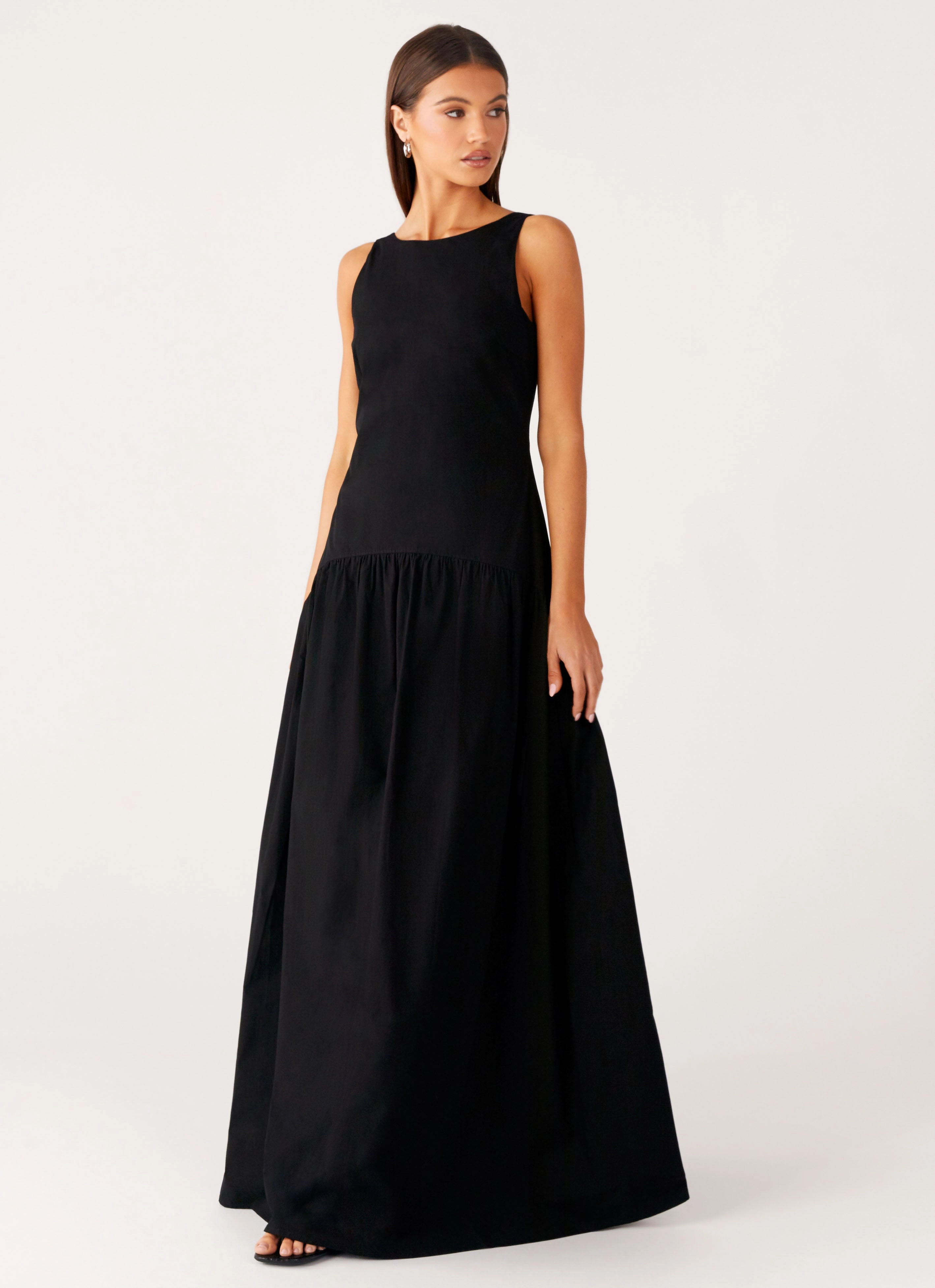 Morena Maxi Dress - Black PlushLining Charming Fit
