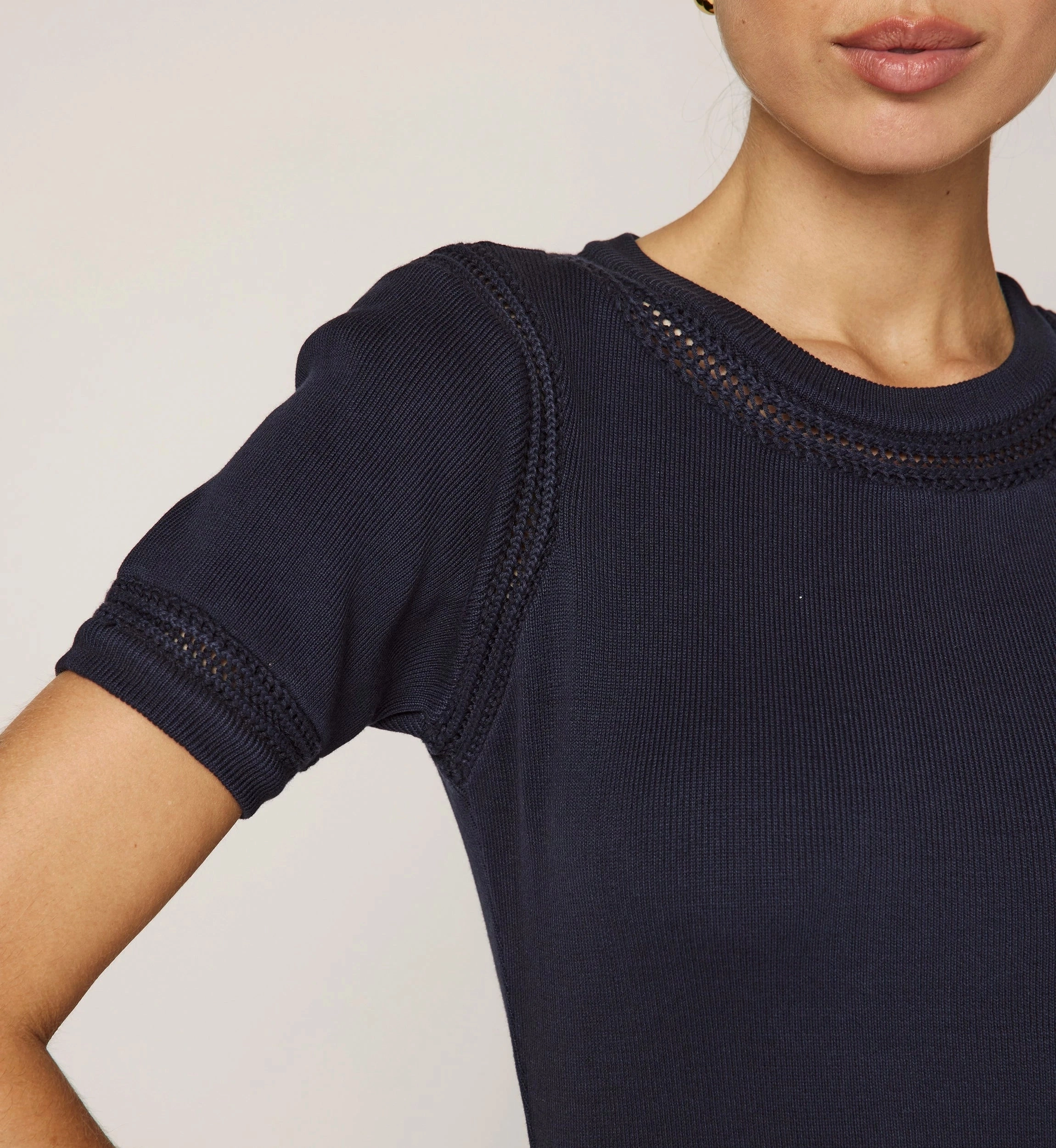 Morisette Midi Dress | Midnight Blue Breathable Fit