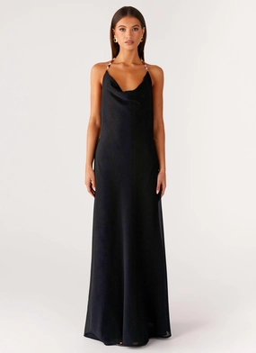 Morning Crush Cowl Maxi Dress - Black Perfectly Crafted