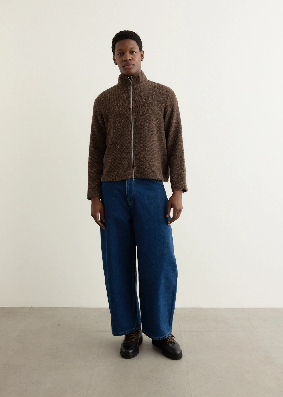 Pocket Placement Shrunken Full Zip Polo