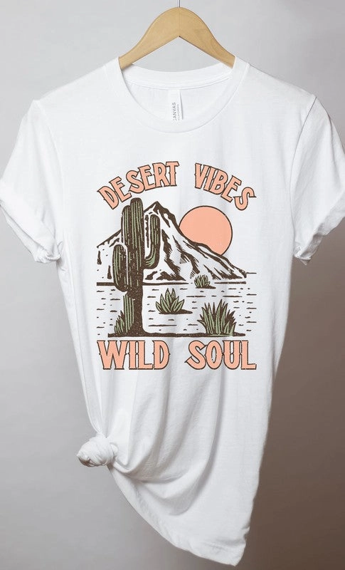 Desert Vibes Wild Soul Graphic Tee S-XL Sporty Look Wear Slim Fit Cut