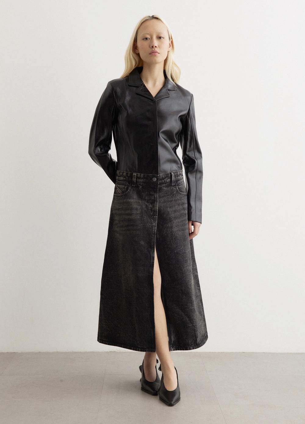 Wardrobe Essential Insulated Layer L-Ory Giacca Denim Midi Skirt