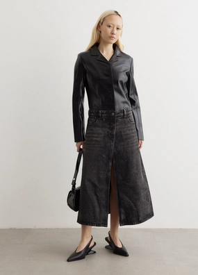 L-Ory Giacca Denim Midi Skirt UV Protection