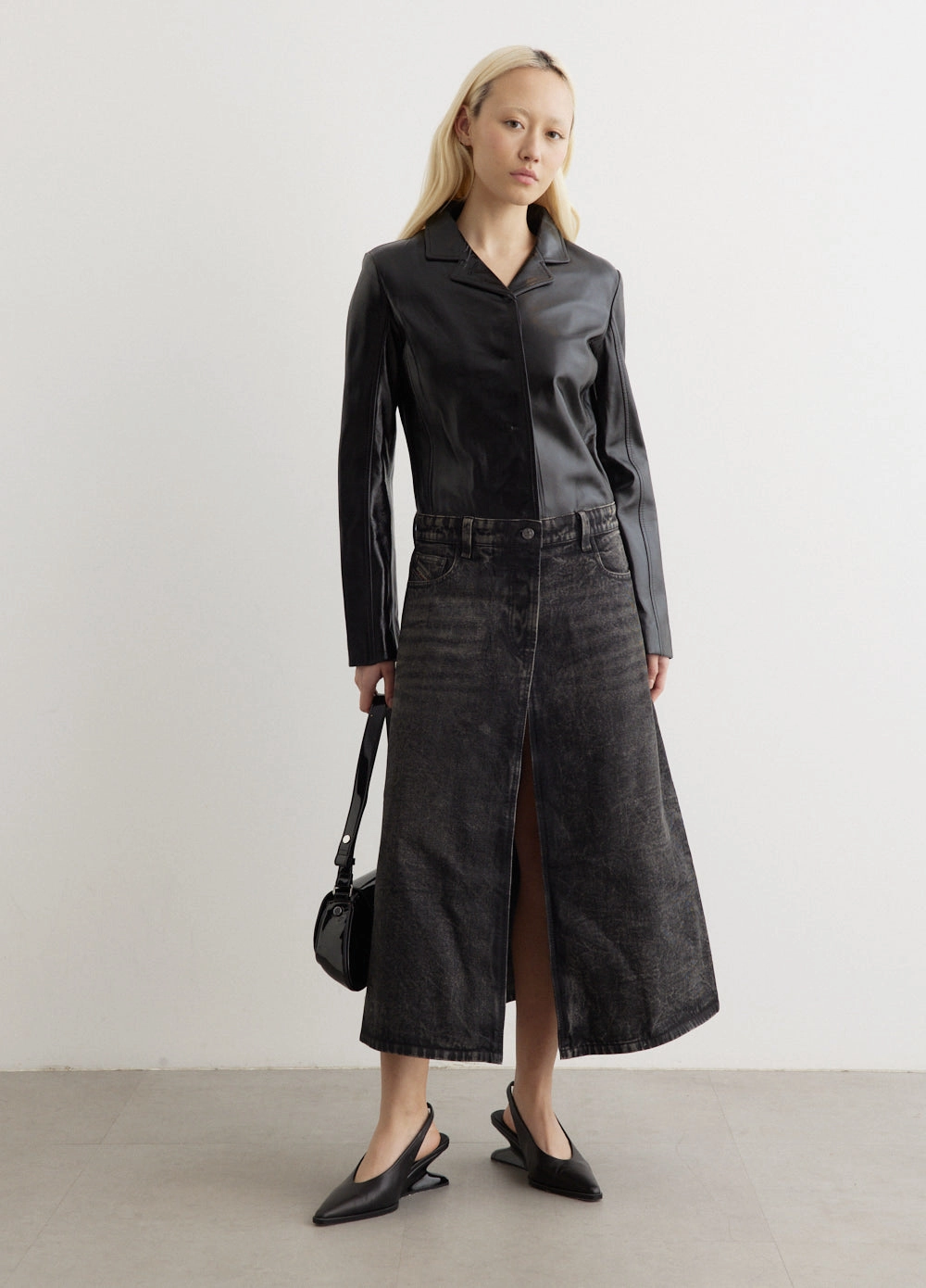 L-Ory Giacca Denim Midi Skirt UV Protection