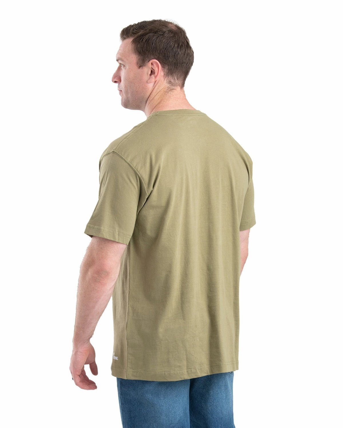 Seamless Shoulder Berne Apparel Mens Heavyweight Pocket Tee Desert 100% Cotton S/S T-Shirt