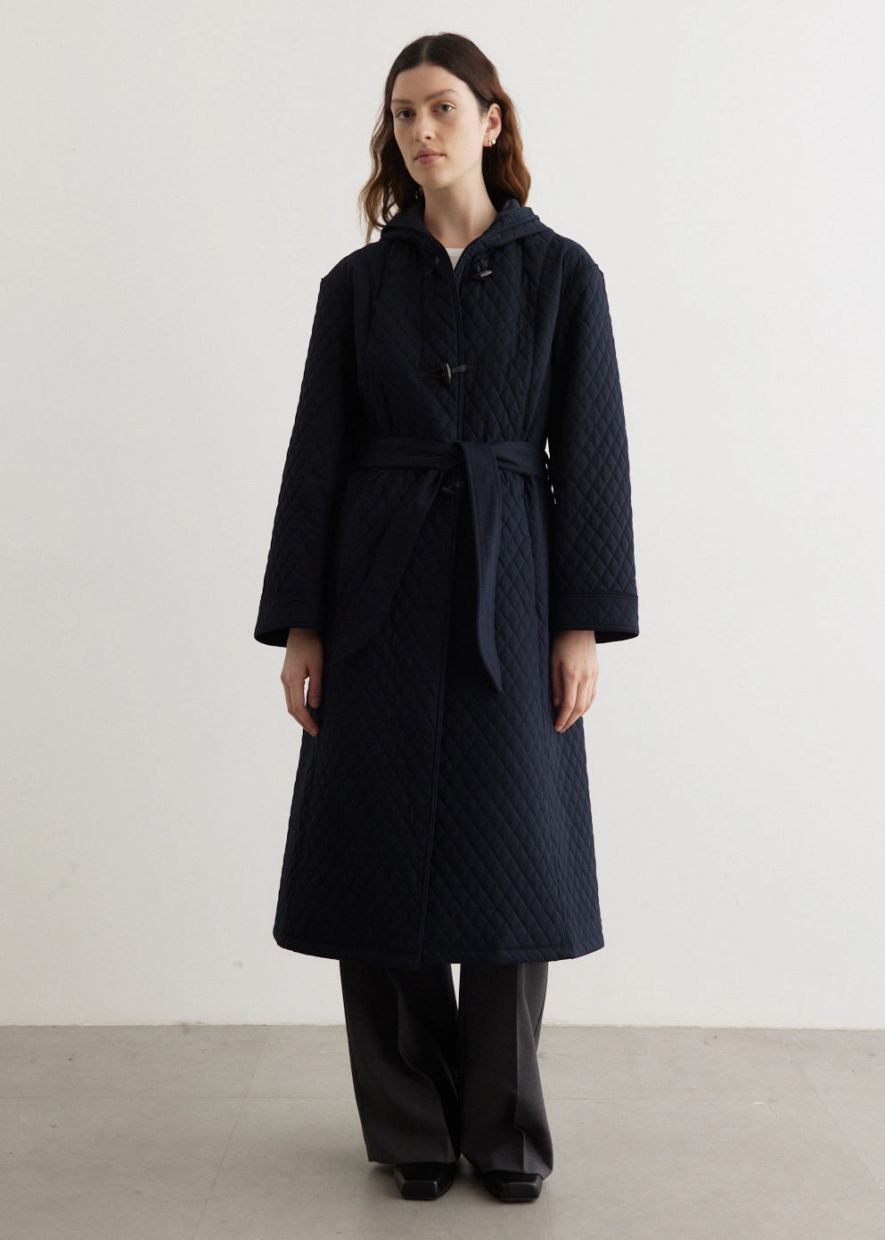 Ella Coat Drop Tail Hem