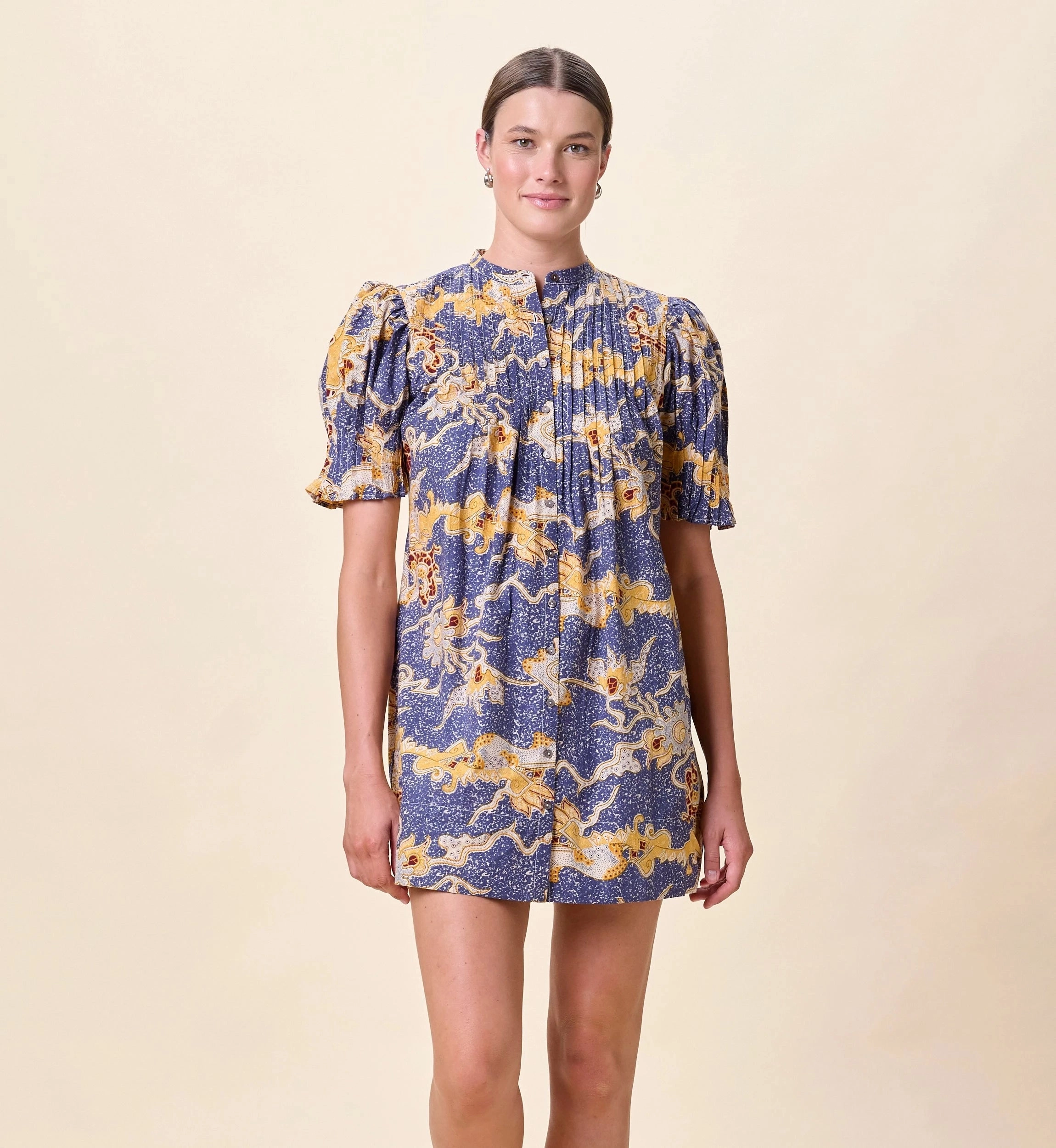 Nadia Mini Dress | Blue Castello Modern Look Soft Stitch