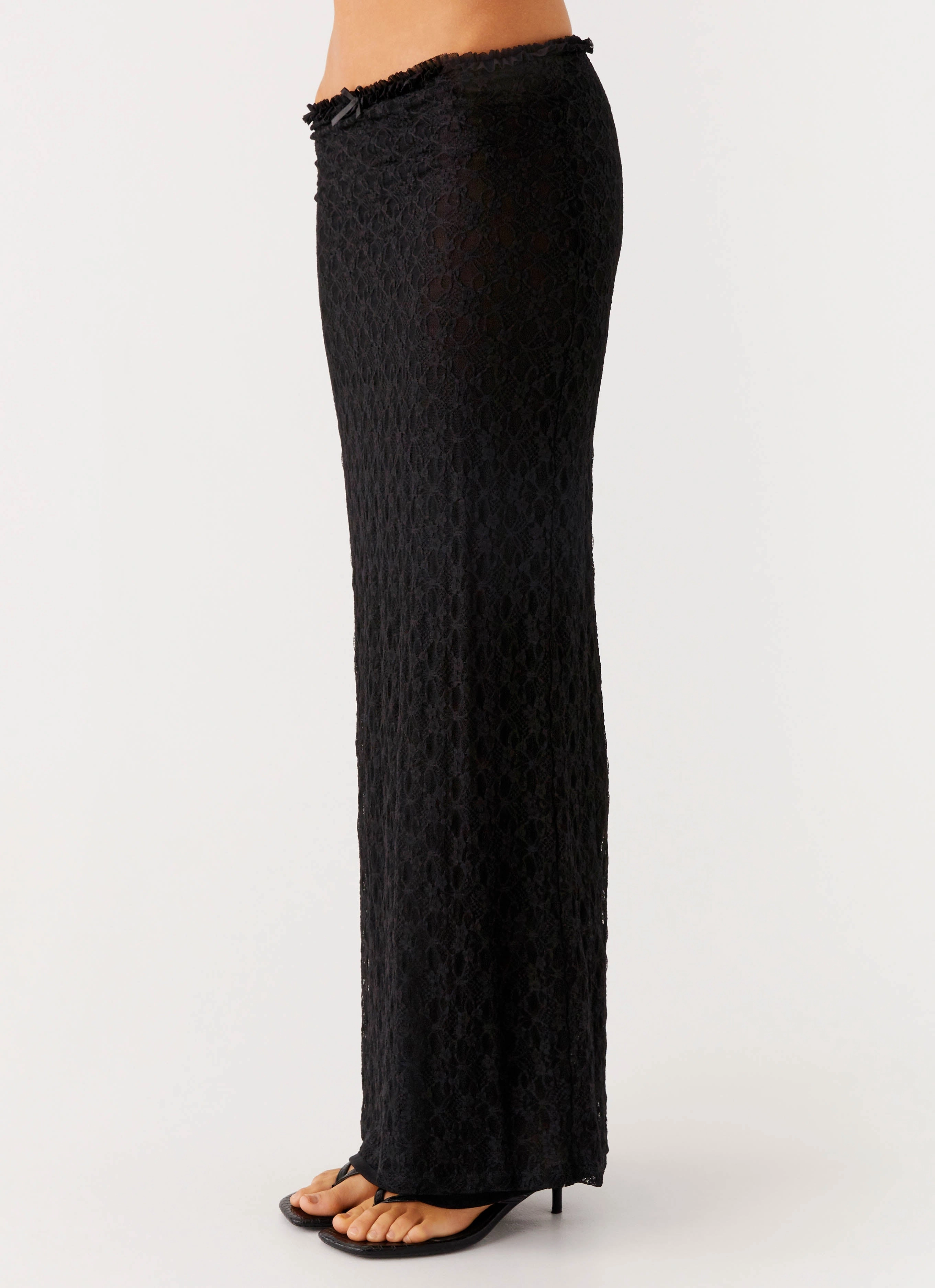 Animal Print Ophira Maxi Skirt - Black