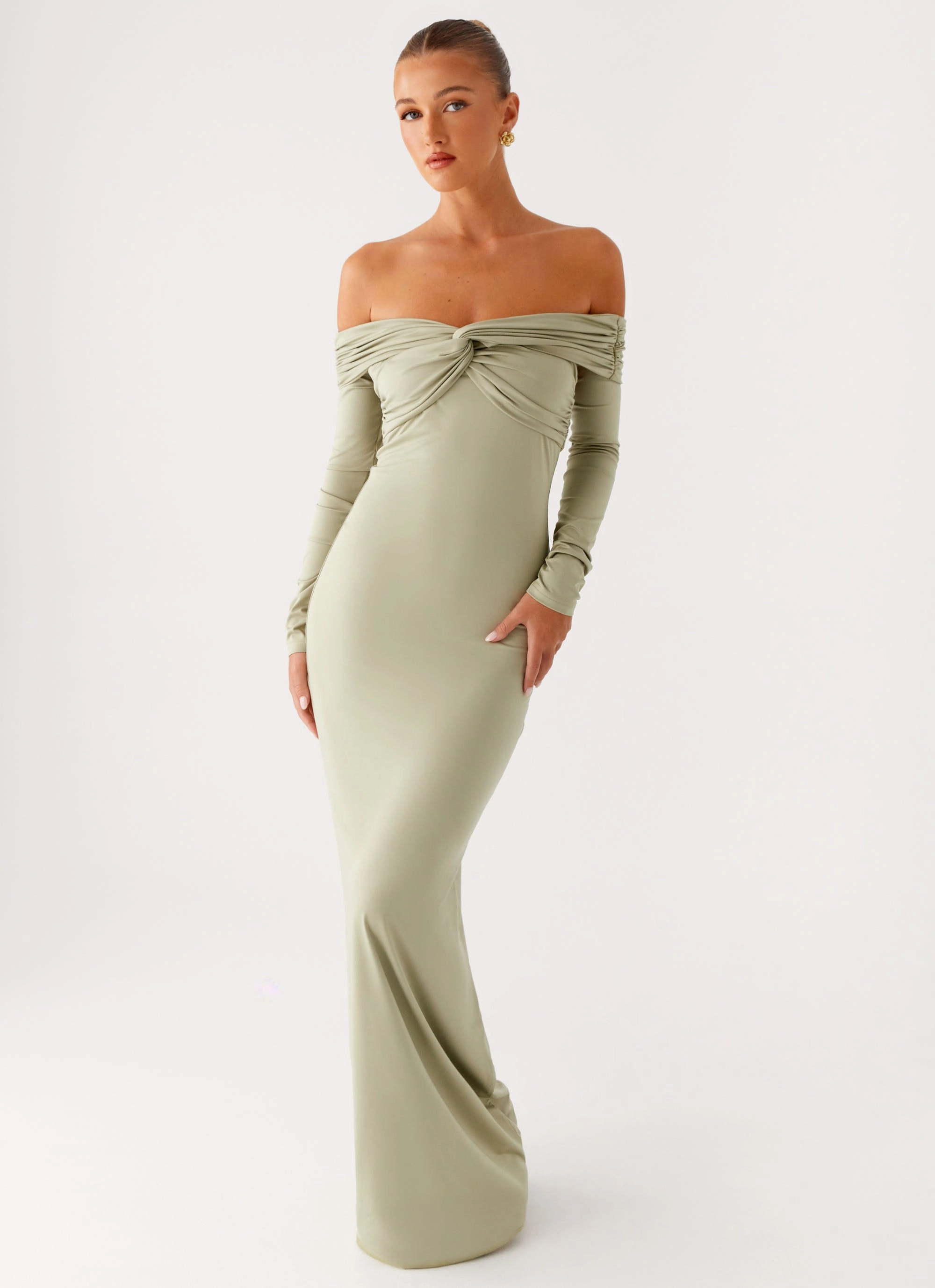 Marla Long Sleeve Maxi Dress - Sage Grace Vibe Timeless Vibe