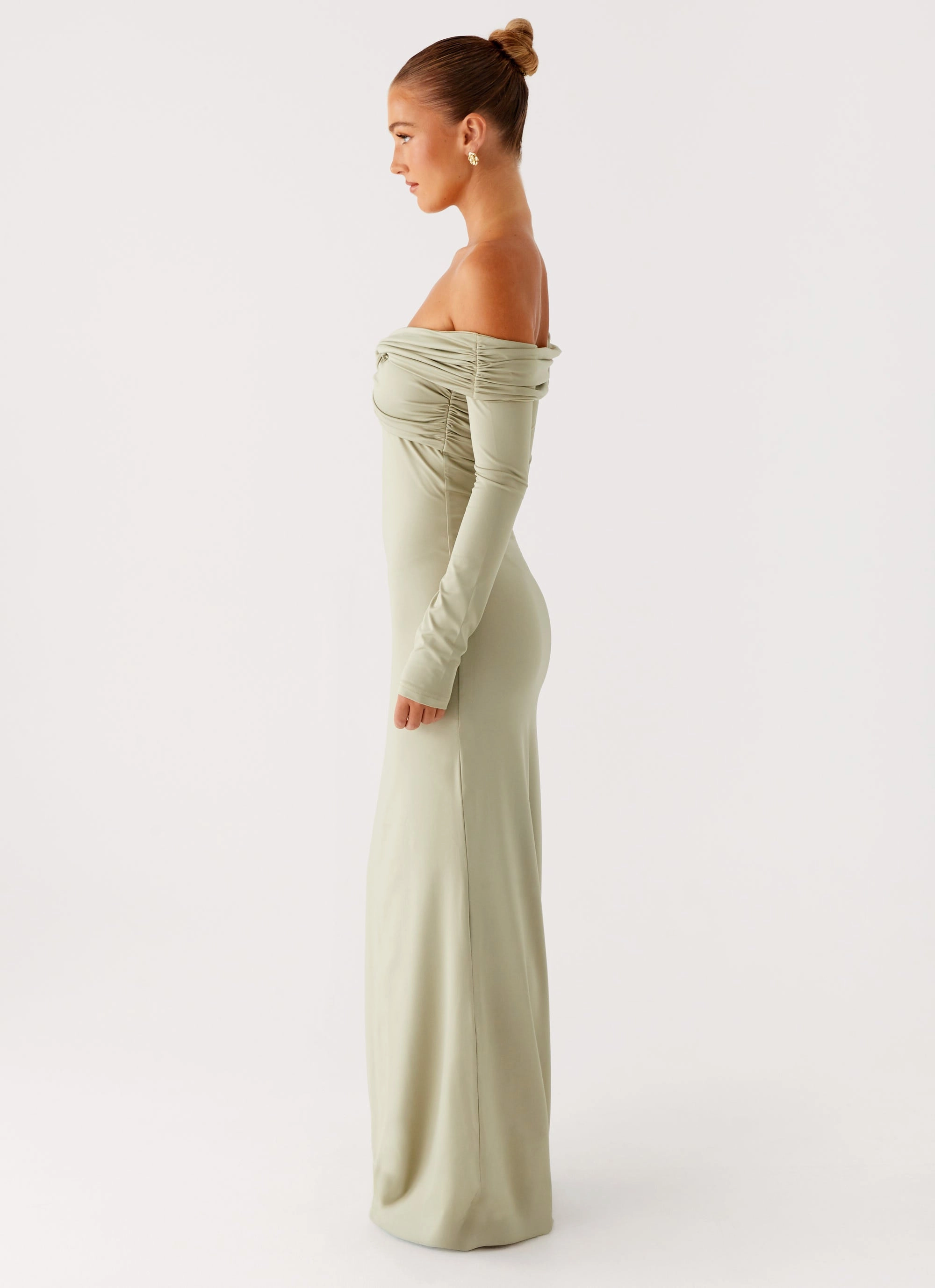 Marla Long Sleeve Maxi Dress - Sage Recycled-Material Classic Comfort
