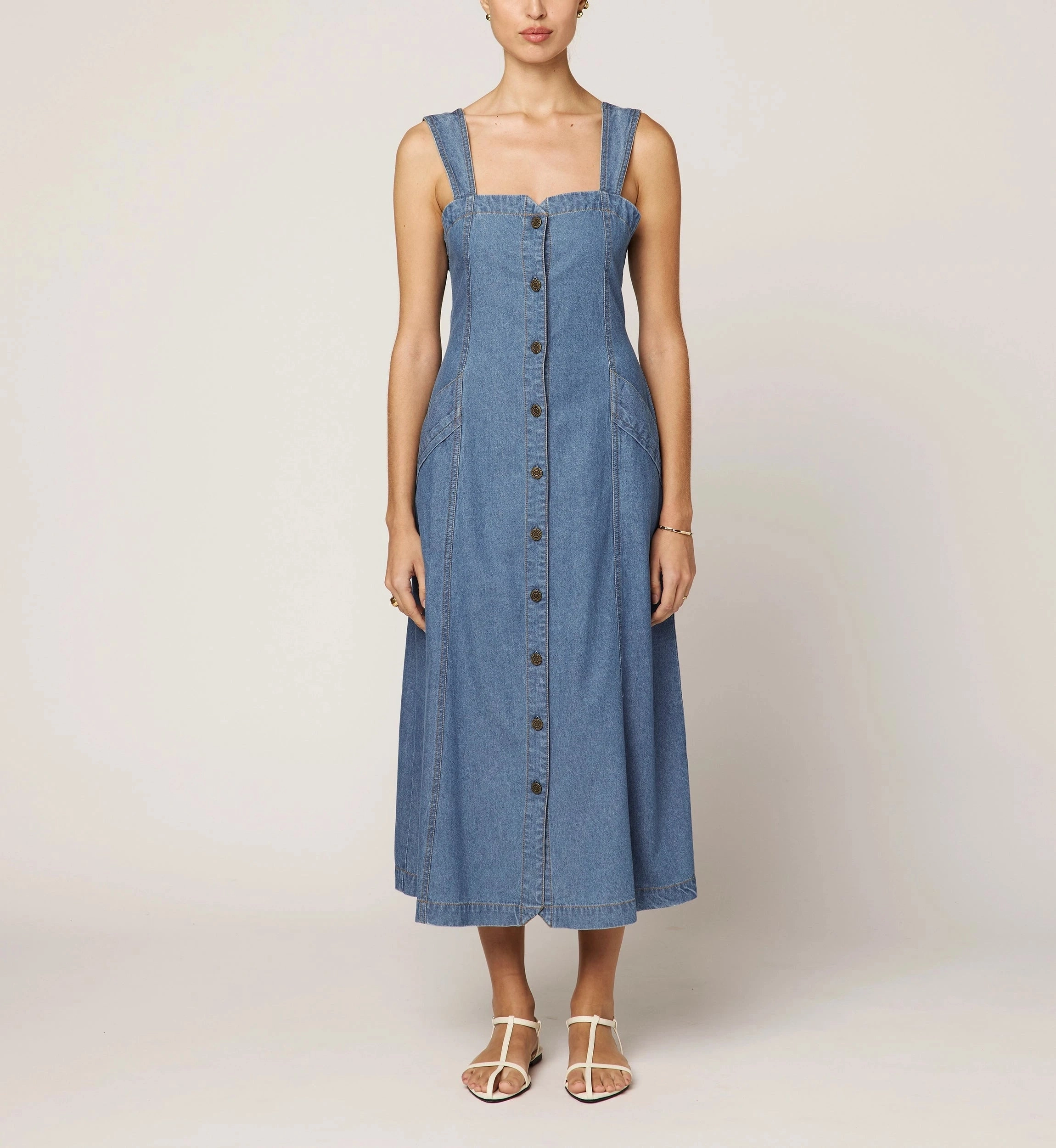 Sun-Protective Liberty Midi Dress | Light Denim