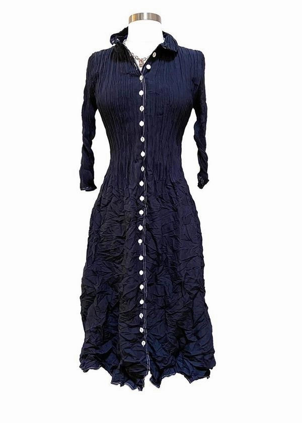 NEHRU CONTRAST COAT DRESS Gloss Accent