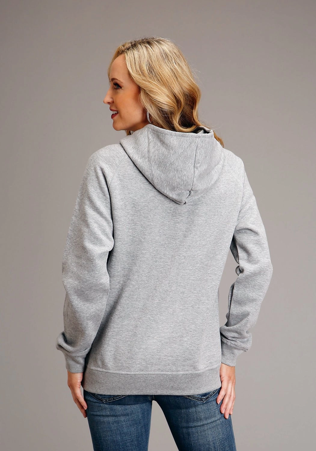 Effortless knitwear Snuggly Pieces Stetson Womens Grey Cotton Blend USA Sunburst Hoodie