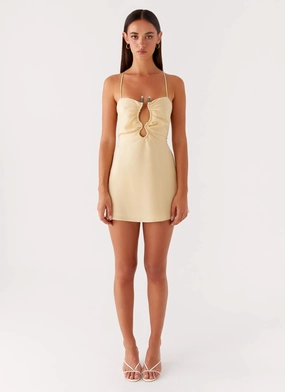Zuma Mini Dress - Yellow Occasion Wear