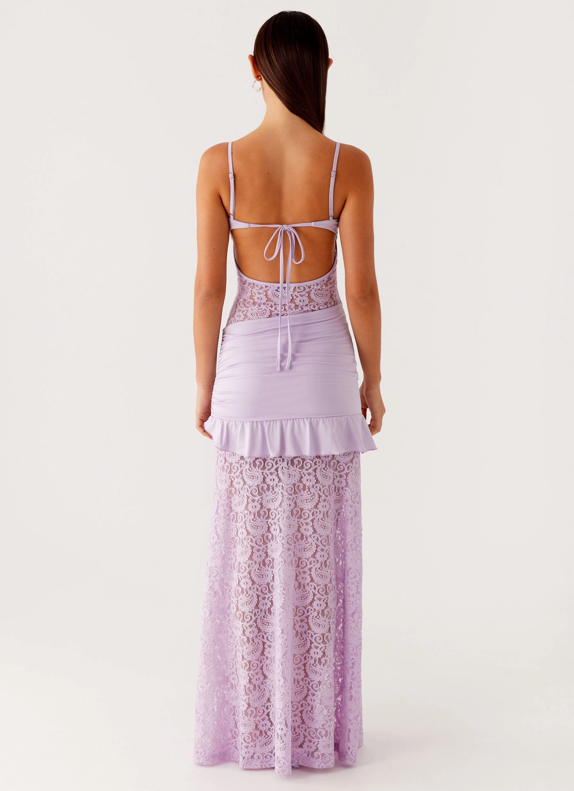 Ankle-length Soft Tones New Romance Maxi Dress - Lilac