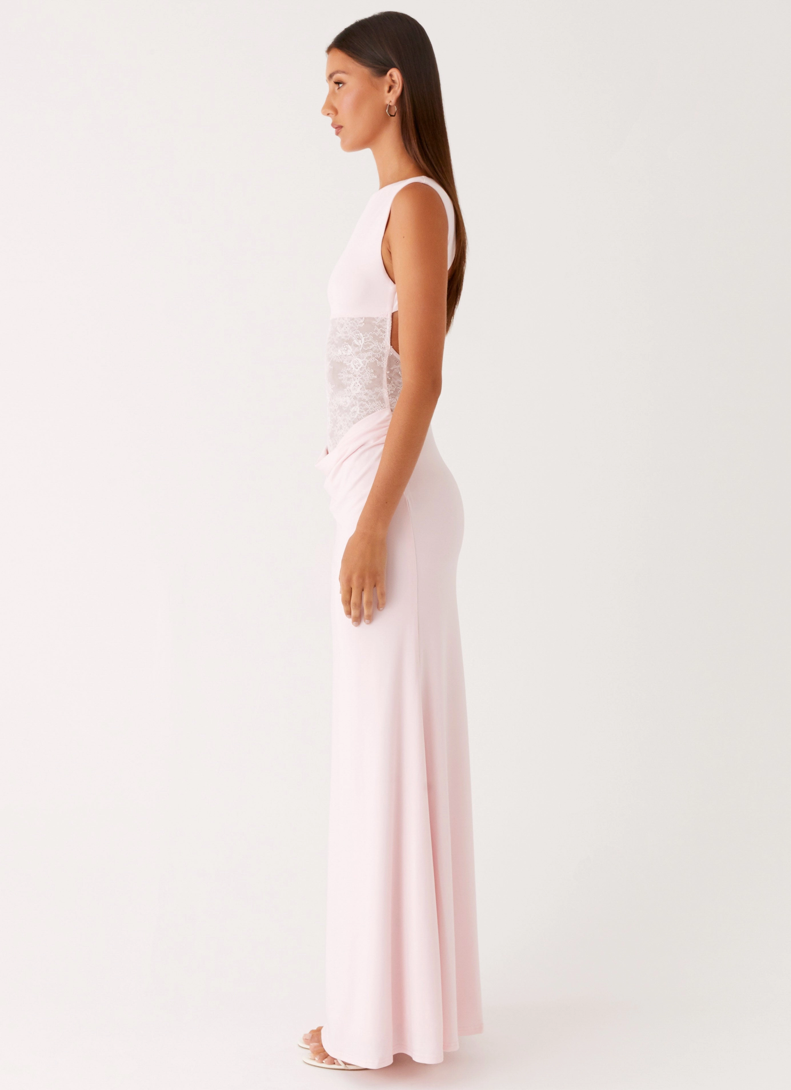 Clean Drape Love Tease Maxi Dress - Baby Pink