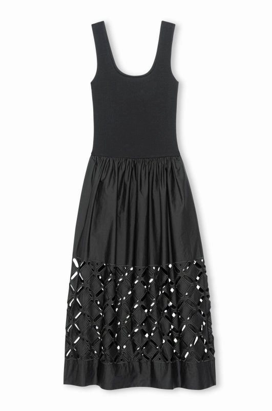 Nadya Dress in Black Durable-Fabric Daytime Mood