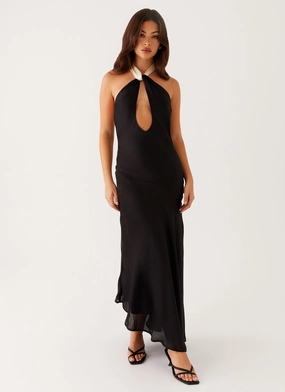 Influencer-Approved Perfectly Fit Look Night Owl Maxi Dress - Black