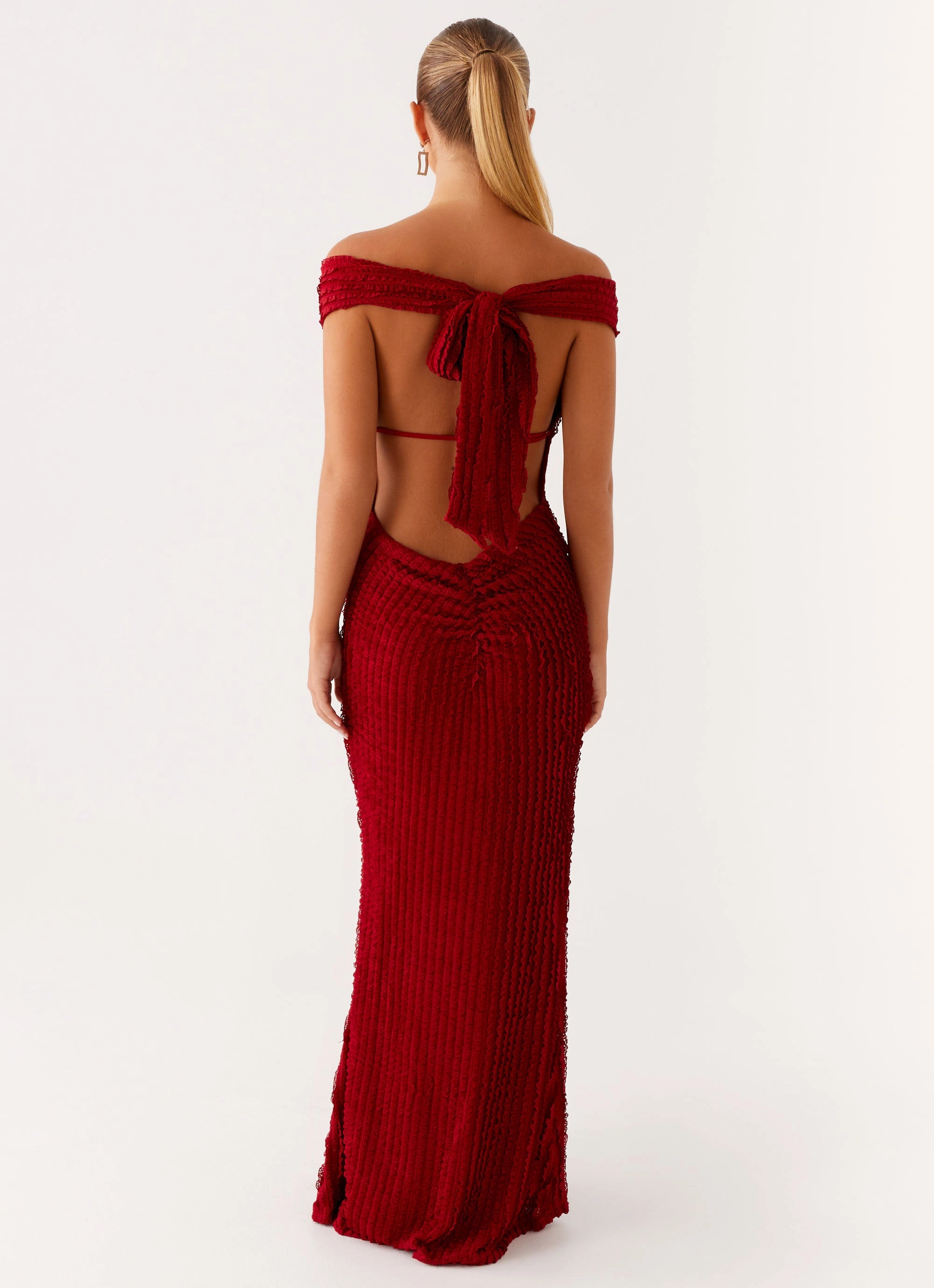 Chantelle Maxi Dress - Red Sharp Profile