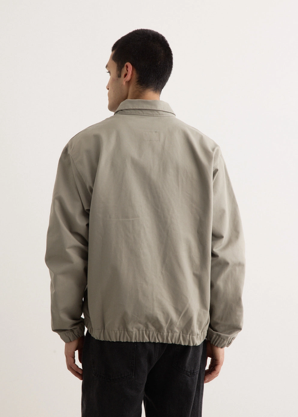 Hidden Storage Compartment AntiPilling Finish Nike Life Harrington Woven Jacket