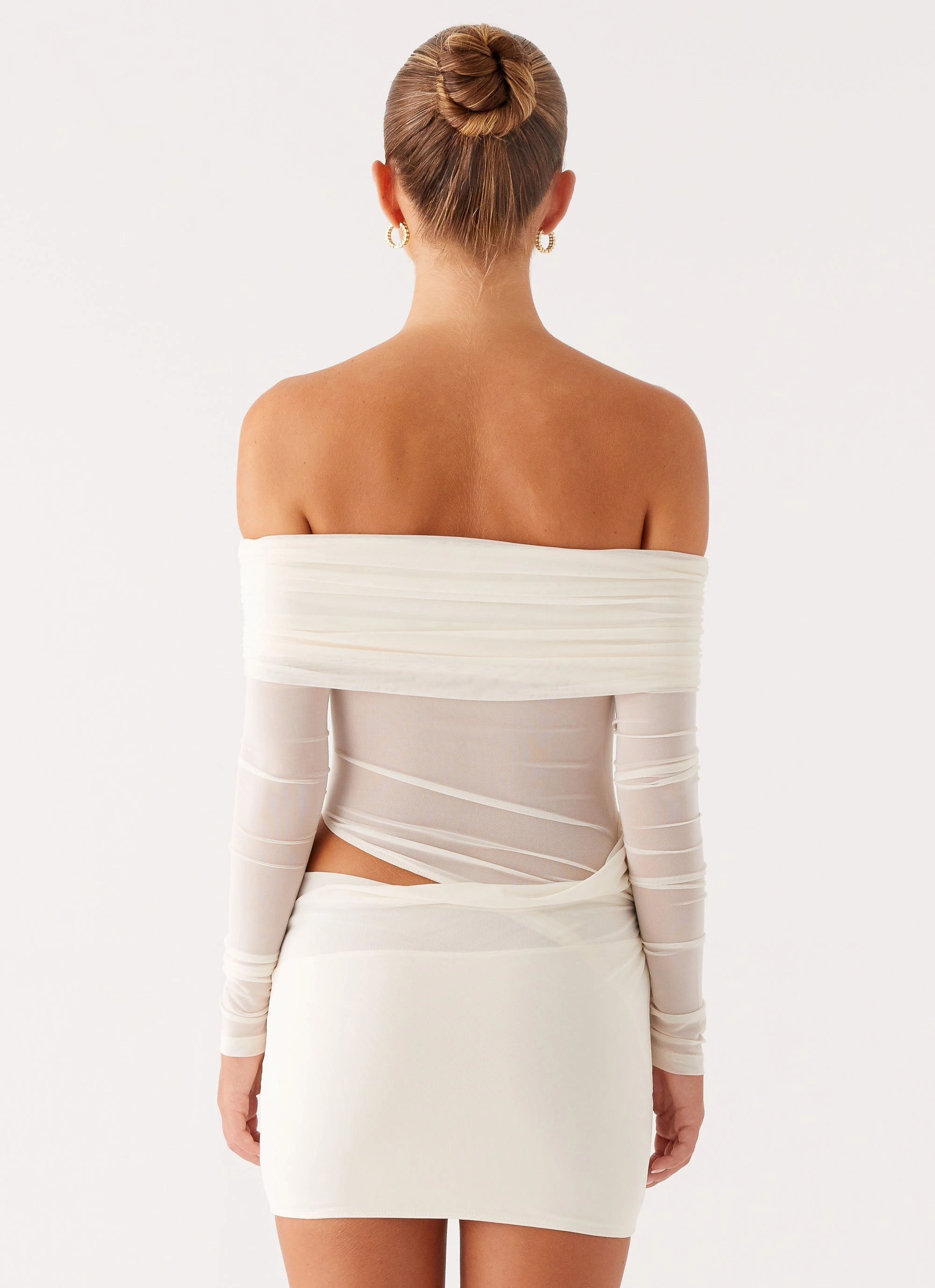 No Doubt Mini Dress - Ivory Perfectly Fitted Timeless Fit