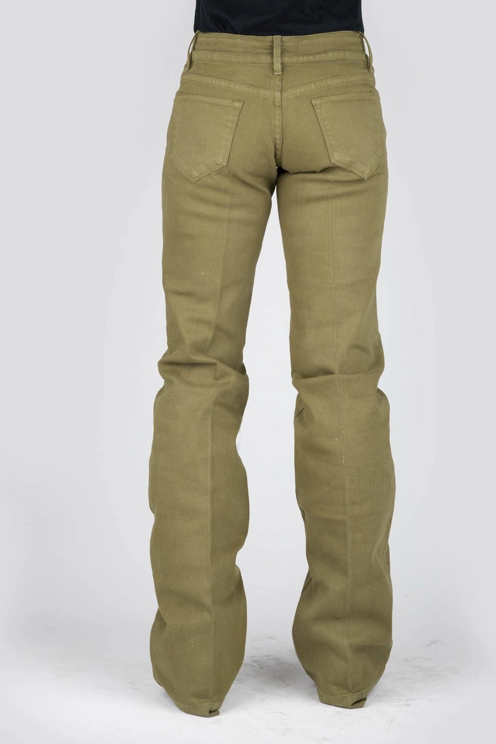 Street Vibe Stetson Womens 214 Trouser Fit Olive Cotton Blend Jeans