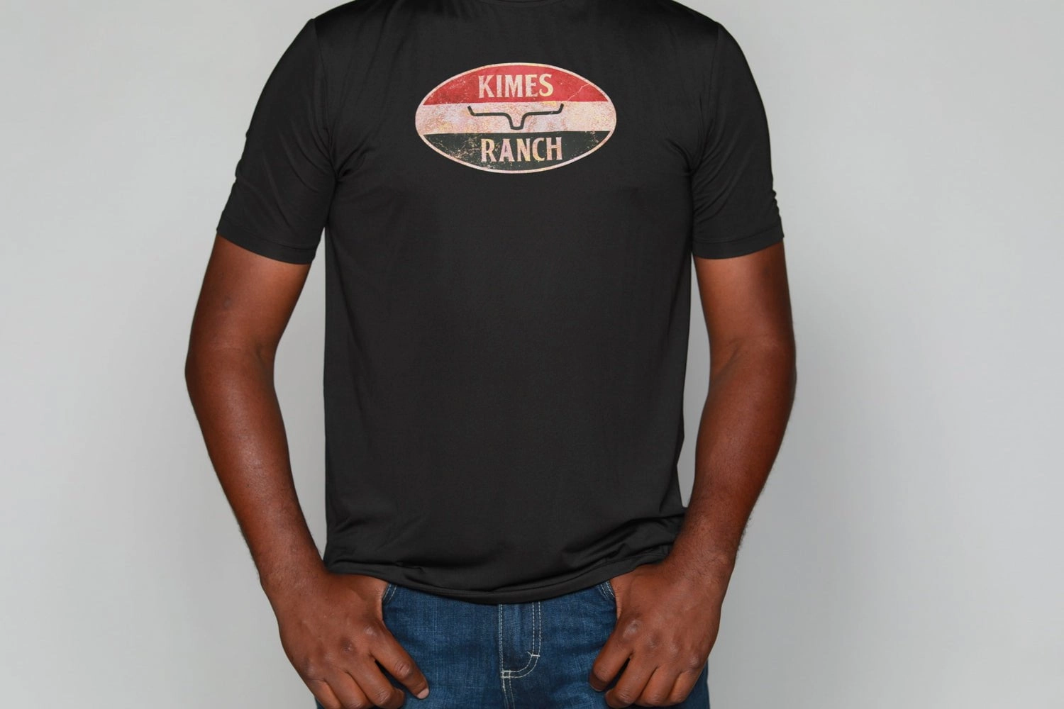 Kimes Ranch Mens American Standard Tee Black Polyester S/S T-Shirt Relaxed Vibe