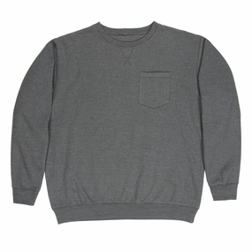 Clean Edge Trim Berne Mens Graphite Cotton Blend Appalachian Crewneck