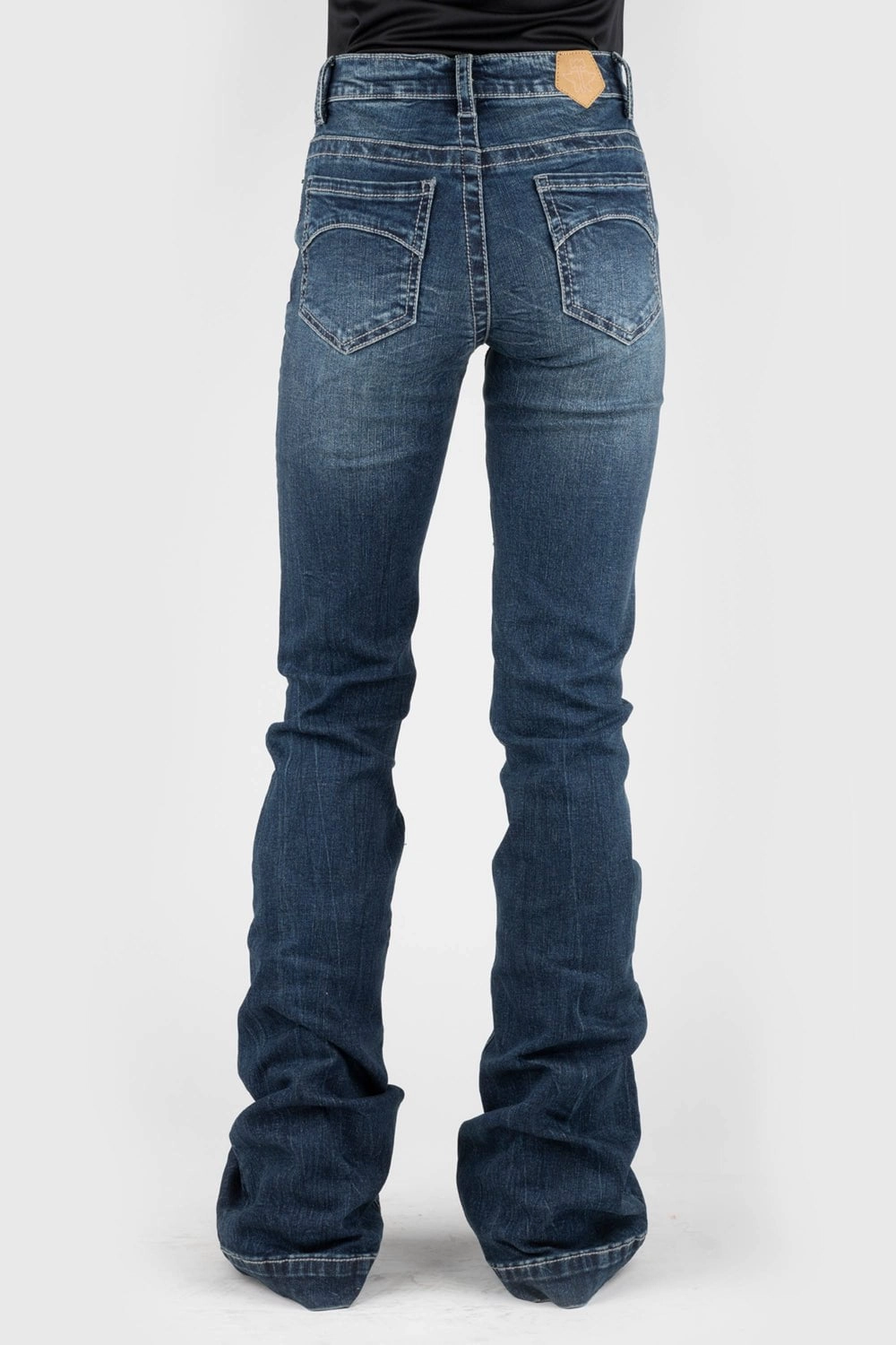 Universal Style Tin Haul Womens Libby Moon Pieced Blue Cotton Blend Jeans