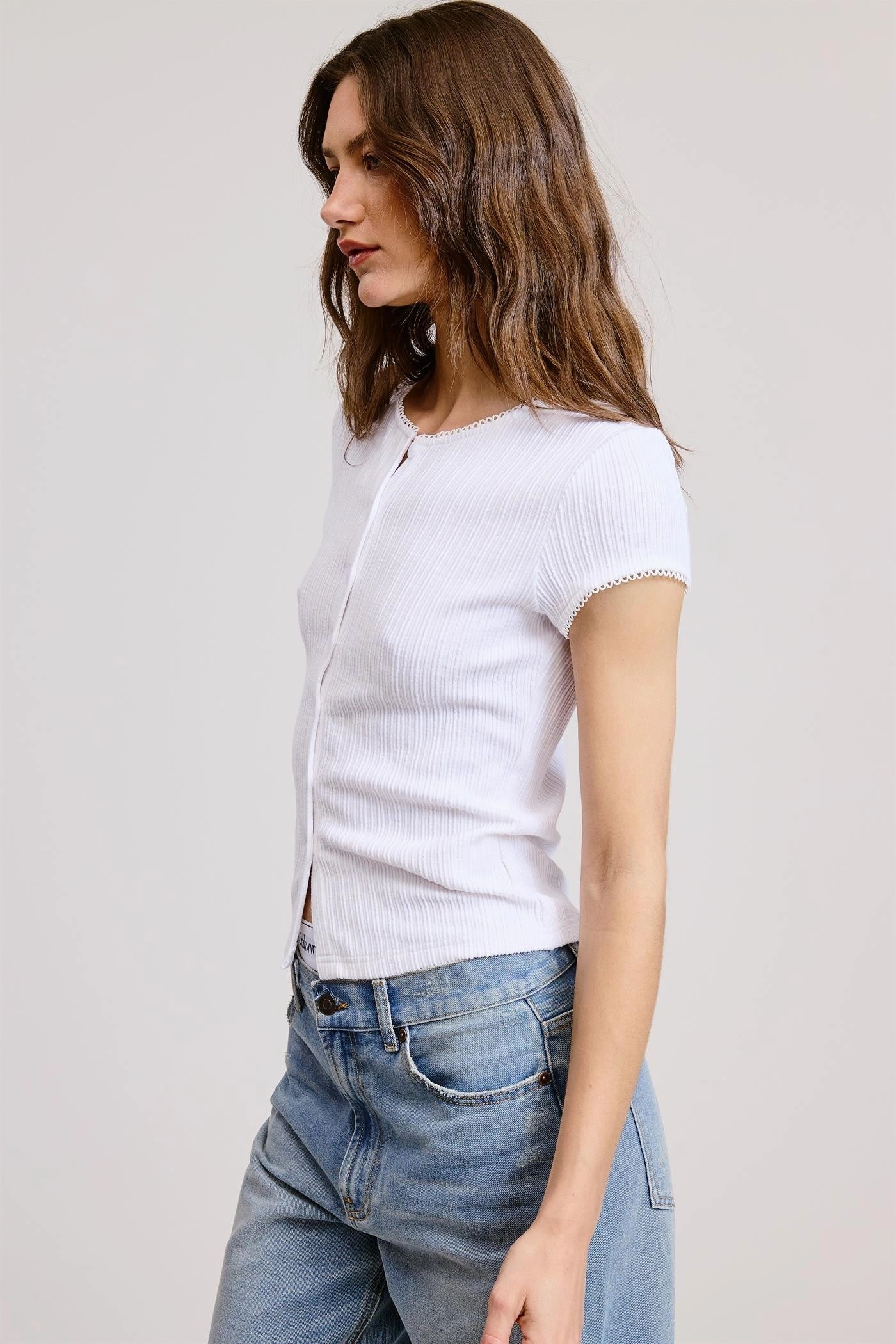Stay With Me Ribbed Top - Ivory Fade Resistant Textiles