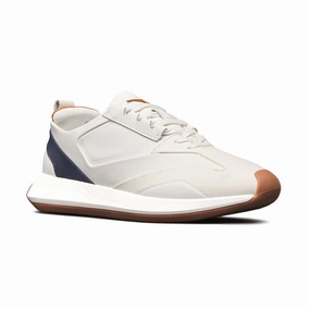 Men's Marathon Trainer White/White Stretch Fabric Weekend Trip Comfort Upper