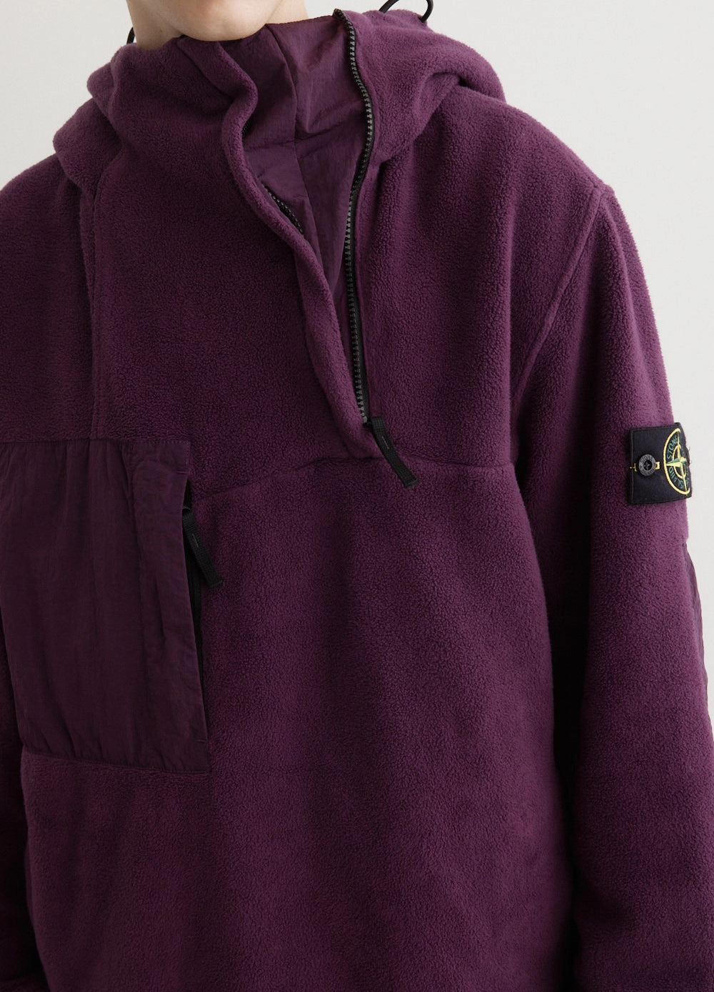 NonRestrictive Cut Weatherproof Construction Nylon Cotton Fleece Anorak