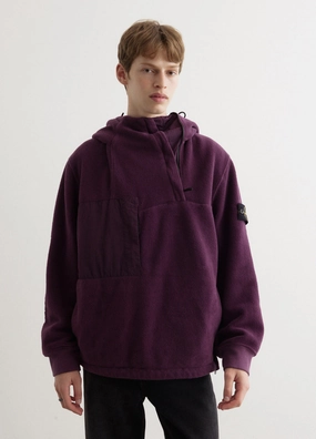 Simple Detail Nylon Cotton Fleece Anorak