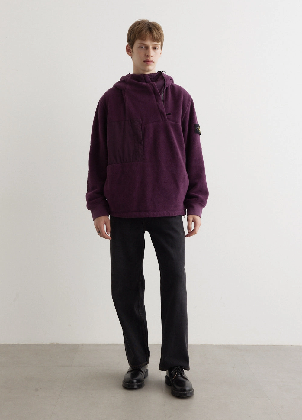 Adjustable Belt Nylon Cotton Fleece Anorak